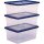 Bankers Box Aufbewahrungsboxen 38,0 l transparent, blau 38,0 x 56,0 x 25,0 cm, 5 St.