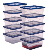 Bankers Box Aufbewahrungsboxen 15,0 l transparent, blau...