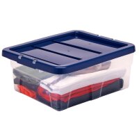 Bankers Box Aufbewahrungsboxen 15,0 l transparent, blau 32,0 x 40,0 x 17,0 cm, 10 St.