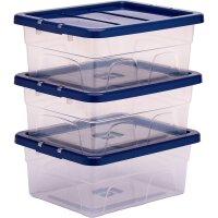 Bankers Box Aufbewahrungsboxen 15,0 l transparent, blau 32,0 x 40,0 x 17,0 cm, 10 St.