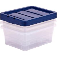 Bankers Box Aufbewahrungsboxen 15,0 l transparent, blau 32,0 x 40,0 x 17,0 cm, 10 St.