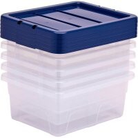 Bankers Box Aufbewahrungsboxen 15,0 l transparent, blau 32,0 x 40,0 x 17,0 cm, 10 St.