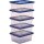Bankers Box Aufbewahrungsboxen 15,0 l transparent, blau 32,0 x 40,0 x 17,0 cm, 10 St.
