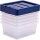 Bankers Box Aufbewahrungsboxen 15,0 l transparent, blau 32,0 x 40,0 x 17,0 cm, 10 St.