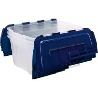 Bankers Box Aufbewahrungsboxen 45,0 l transparent, blau 43,0 x 59,0 x 28,0 cm, 3 St.