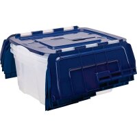 Bankers Box Aufbewahrungsboxen 45,0 l transparent, blau 43,0 x 59,0 x 28,0 cm, 3 St.