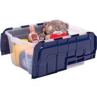 Bankers Box Aufbewahrungsboxen 45,0 l transparent, blau 43,0 x 59,0 x 28,0 cm, 3 St.