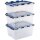 Bankers Box Aufbewahrungsboxen 45,0 l transparent, blau 43,0 x 59,0 x 28,0 cm, 3 St.
