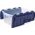 Bankers Box Aufbewahrungsboxen 45,0 l transparent, blau 43,0 x 59,0 x 28,0 cm, 3 St.