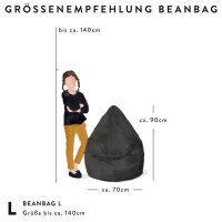 SITTING POINT Fluffy Stars L Sitzsack grau