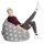 SITTING POINT Fluffy Stars L Sitzsack grau