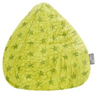 SITTING POINT Fluffy Stars L Sitzsack grün