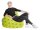 SITTING POINT Fluffy Stars L Sitzsack grün