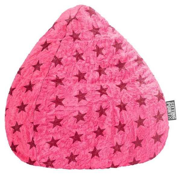 SITTING POINT Fluffy Stars L Sitzsack pink