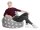 SITTING POINT Fluffy Stars XL Sitzsack grau
