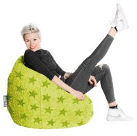 SITTING POINT Fluffy Stars XL Sitzsack grün