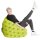 SITTING POINT Fluffy Stars XL Sitzsack grün