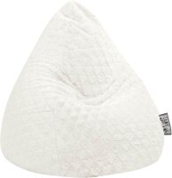 SITTING POINT FLUFFY HEARTS XL Sitzsack weiß