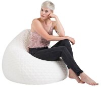 SITTING POINT FLUFFY HEARTS XL Sitzsack weiß