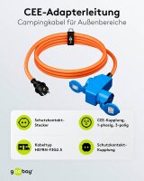 goobay Camping Adapterleitung orange