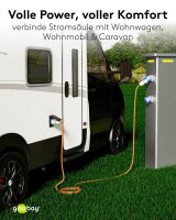 goobay Camping Verlängerungskabel orange