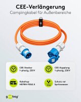 goobay Camping Verlängerungskabel orange