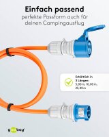 goobay Camping Verlängerungskabel orange