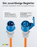 goobay Camping Verlängerungskabel orange