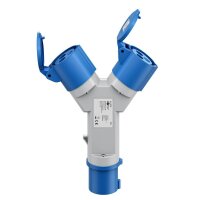 goobay Camping 2-fach CEE-Verteiler blau