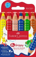 FABER-CASTELL Grippy Buntstifte farbsortiert, 6 St.