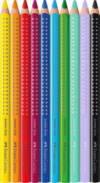 FABER-CASTELL Einhorn Jumbo Grip Buntstifte farbsortiert, 10 St.