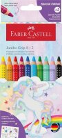 FABER-CASTELL Einhorn Jumbo Grip Buntstifte farbsortiert,...