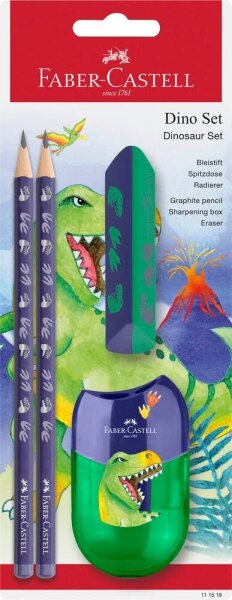 FABER-CASTELL Schreibset Dino grün