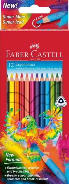 FABER-CASTELL Ergonomics Buntstifte farbsortiert, 12 St.