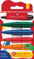 FABER-CASTELL Wachsmalstifte farbsortiert, 6 St.