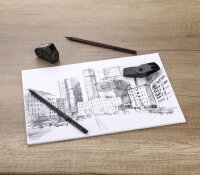 FABER-CASTELL Midnight rose Bleistift-Set B schwarz/rose, 1 Set