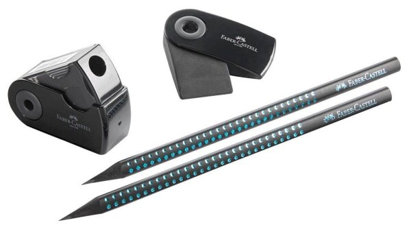 FABER-CASTELL Midnight ocean BK Bleistift-Set B schwarz/blau, 1 Set