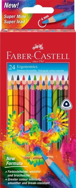FABER-CASTELL Ergonomics Buntstifte farbsortiert, 24 St.