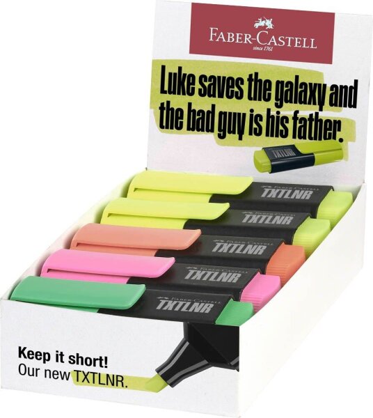 FABER-CASTELL TXTLNR Mini SF mixed Textmarker farbsortiert, 10 St.