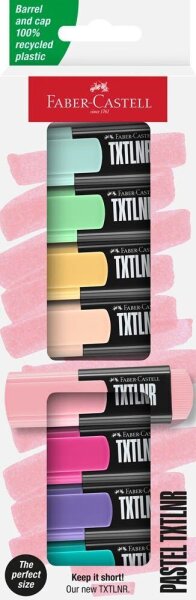 FABER-CASTELL TXTLNR Pastell Textmarker farbsortiert, 8 St.