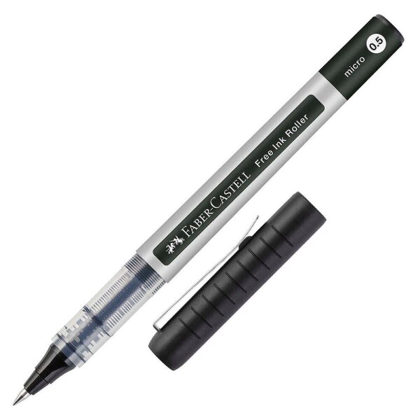 FABER-CASTELL Free Ink Tintenroller grau 0,2 mm, Schreibfarbe: schwarz, 1 St.