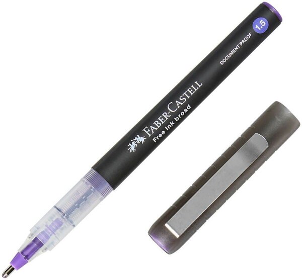 FABER-CASTELL Free Ink Tintenroller grau 0,8 mm, Schreibfarbe: violett, 1 St.