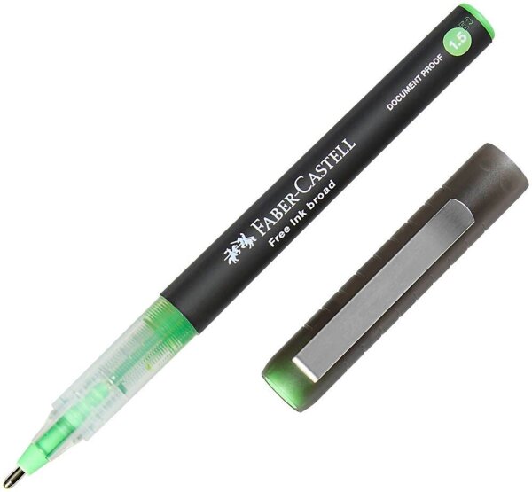 FABER-CASTELL Free Ink Tintenroller grau 0,8 mm, Schreibfarbe: grün, 1 St.
