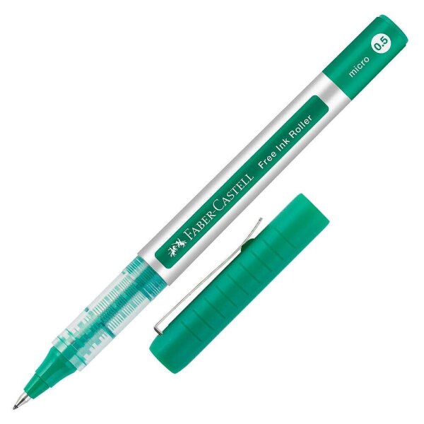 FABER-CASTELL Free Ink Tintenroller grau 0,2 mm, Schreibfarbe: grün, 1 St.
