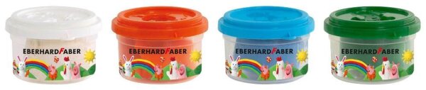 EBERHARD FABER Knete Sonderfarben farbsortiert, 4 Farben je 50,0 g