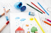 FABER-CASTELL Dosenspitzer dreifach Colori blau