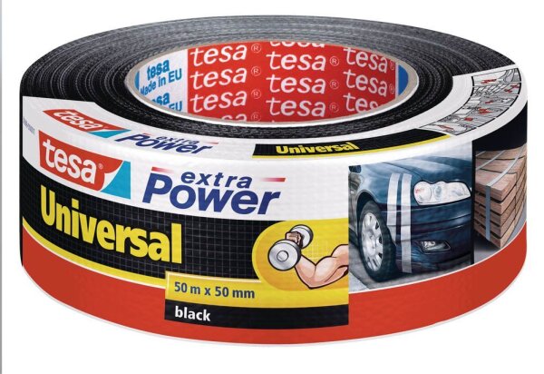 tesa extra Power® Universaltape Gewebeband schwarz 50,0 mm x 50,0 m 1 Rolle