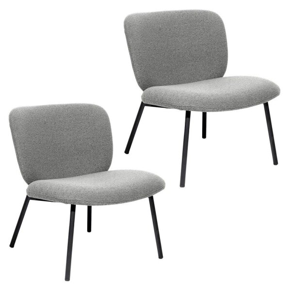meet powered by PAPERFLOW Sessel TWIST grau schwarz Stoff 60,0 x 53,0 x 82,0 cm, 1 St.