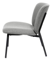 meet powered by PAPERFLOW Sessel TWIST grau schwarz Stoff 60,0 x 53,0 x 82,0 cm, 1 St.