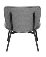 meet powered by PAPERFLOW Sessel TWIST grau schwarz Stoff 60,0 x 53,0 x 82,0 cm, 1 St.